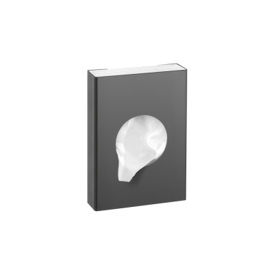 Θήκη για σακουλάκια υγιεινής (AISI 304) W9xD2.5xH13cm Graphite Dark Sanco Tissue Dispensers 00098-122