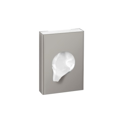 Θήκη για σακουλάκια υγιεινής (AISI 304) W9xD2.5xH13cm Cement Gray Mat Sanco Tissue Dispensers 00098-M104