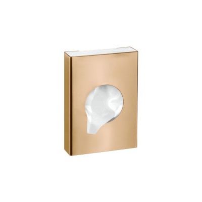 Θήκη για σακουλάκια υγιεινής (AISI 304) W9xD2.5xH13cm PVD Warm Bronze Polished Sanco Tissue Dispensers 00098-PVD-01PL