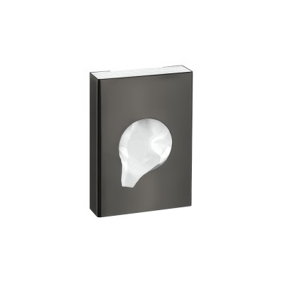 Θήκη για σακουλάκια υγιεινής (AISI 304) W9xD2.5xH13cm PVD Gun Metal Polished Sanco Tissue Dispensers 00098-PVD-05PL