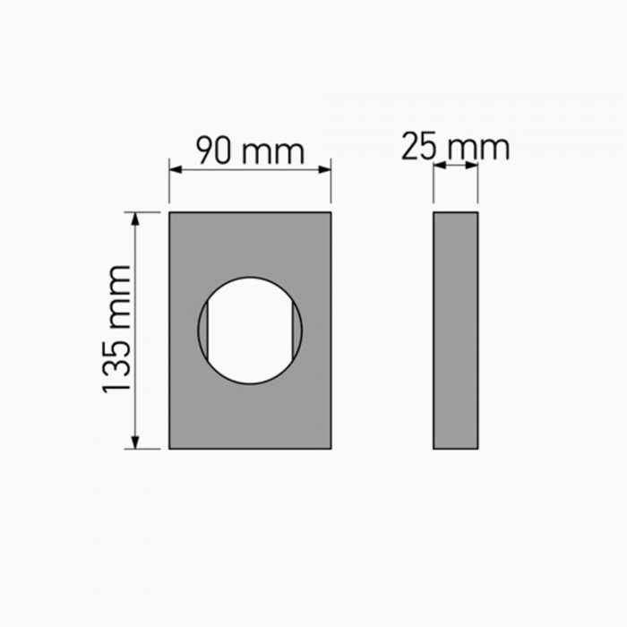Θήκη για σακουλάκια υγιεινής (AISI 304) W9xD2.5xH13cm Graphite Dark Sanco Tissue Dispensers 00098-122