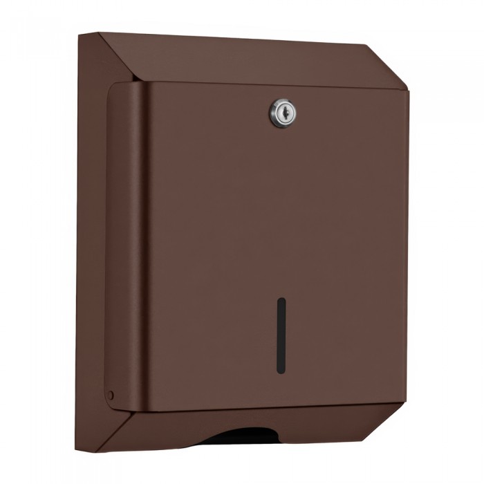 Θήκη για χειροπετσέτες (AISI 304) W25xD12.5xH33cm Wenge Grained Sanco Tissue Dispensers 00099-A75