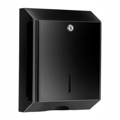 Θήκη για χειροπετσέτες (AISI 304) W25xD12.5xH33cm Black Mat Sanco Tissue Dispensers 00099-M116