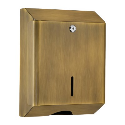 Θήκη για χειροπετσέτες (AISI 304) W25xD12.5xH33cm Bronze Mat Sanco Tissue Dispensers 00099-M25