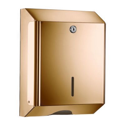 Θήκη για χειροπετσέτες (AISI 304) W25xD12.5xH33cm PVD Warm Bronze Polished Sanco Tissue Dispensers 00099-PVD-01PL