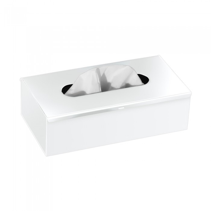 Χαρτομαντηλοθήκη Τοίχου (AISI 304) W25xD13xH7.5cm White Mat Sanco Tissue Dispensers 00102-M101