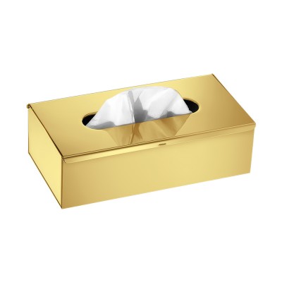 Χαρτομαντηλοθήκη Τοίχου (AISI 304) W25xD13xH7.5cm PVD Golden Brass Polished Sanco Tissue Dispensers 00102-PVD-02PL