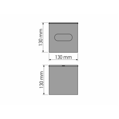 Χαρτομαντηλοθήκη κύβος Τοίχου (AISI 304) W13xD13xH13cm Inox Sanco Tissue Dispensers 00106-A90
