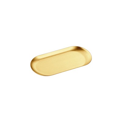 Δίσκος Πολλαπλών Χρήσεων (AISI 304) W17.5xD8.5xH1cm PVD Golden Brass Brushed Sanco Hotel Amenities 00121-PVD-02BR