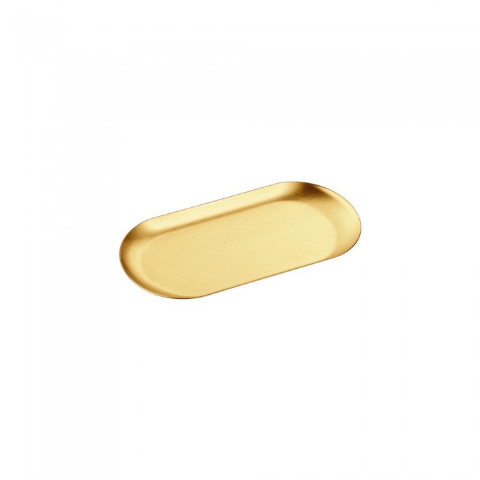 Δίσκος Πολλαπλών Χρήσεων (AISI 304) W17.5xD8.5xH1cm PVD Golden Brass Brushed Sanco Hotel Amenities 00121-PVD-02BR