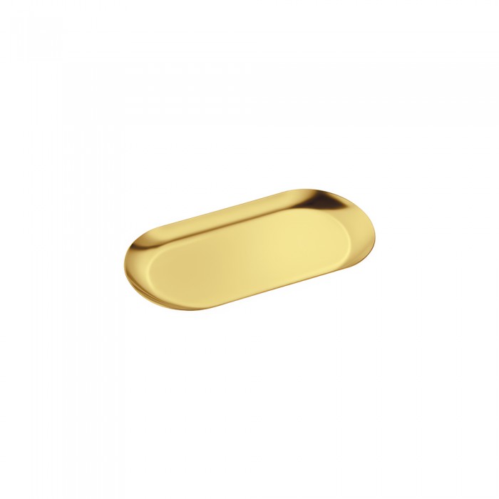 Δίσκος Πολλαπλών Χρήσεων (AISI 304) W17.5xD8.5xH1cm PVD Golden Brass Polished Sanco Hotel Amenities 00121-PVD-02PL