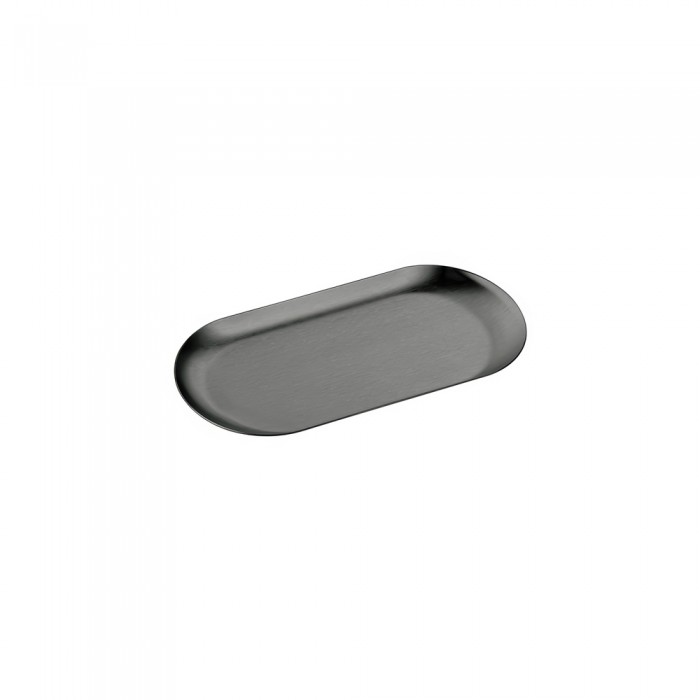 Δίσκος Πολλαπλών Χρήσεων (AISI 304) W17.5xD8.5xH1cm PVD Gun Metal Brushed Sanco Hotel Amenities 00121-PVD-05BR
