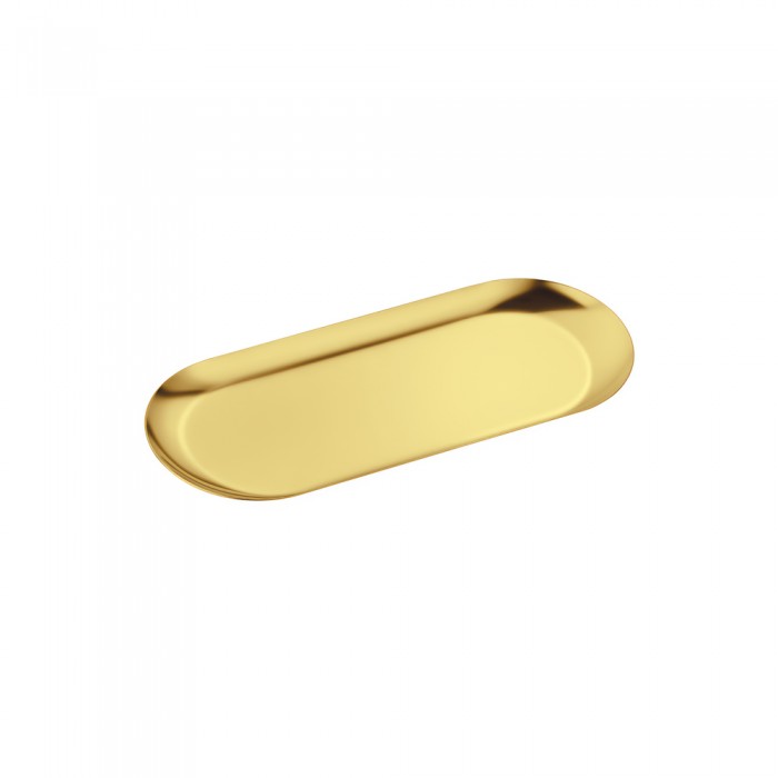 Δίσκος Πολλαπλών Χρήσεων (AISI 304) W22.5xD9xH1cm PVD Golden Brass Polished Sanco Hotel Amenities 00122-PVD-02PL