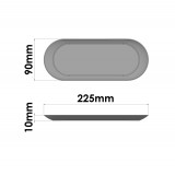 Δίσκος Πολλαπλών Χρήσεων (AISI 304) W22.5xD9xH1cm Mat Inox Sanco Hotel Amenities 00122-M90