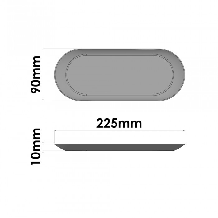 Δίσκος Πολλαπλών Χρήσεων (AISI 304) W22.5xD9xH1cm Mat Inox Sanco Hotel Amenities 00122-M90