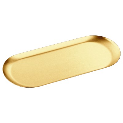 Δίσκος Πολλαπλών Χρήσεων (AISI 304) W30xD12xH1cm PVD Golden Brass Brushed Sanco Hotel Amenities 00123-PVD-02BR