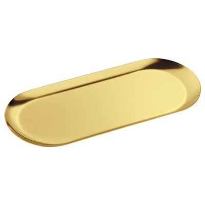 Δίσκος Πολλαπλών Χρήσεων (AISI 304) W30xD12xH1cm PVD Golden Brass Polished Sanco Hotel Amenities 00123-PVD-02PL