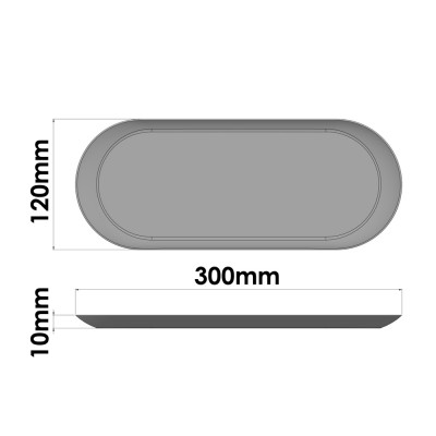 Δίσκος Πολλαπλών Χρήσεων (AISI 304) W30xD12xH1cm Inox Sanco Hotel Amenities 00123-A90