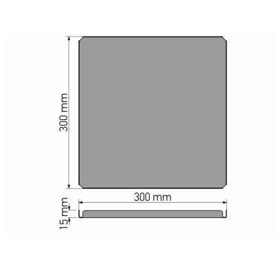 Δίσκος Σερβιρίσματος (AISI 304) W30xD30xH1.5cm Anthracite Grained Sanco Hotel Amenities 00134-M118
