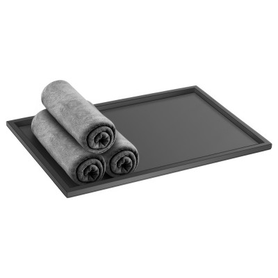 Δίσκος για Πετσέτες W30xD20xH1cm Graphite Dark Sanco Hotel Amenities 00136-122