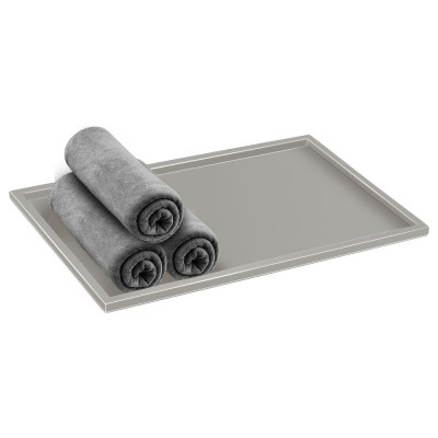 Δίσκος για Πετσέτες W30xD20xH1cm Cement Gray Mat Sanco Hotel Amenities 00136-M104