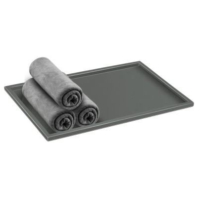 Δίσκος για Πετσέτες W30xD20xH1cm Anthracite Grained Sanco Hotel Amenities 00136-M118
