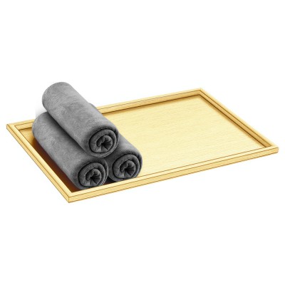 Δίσκος για Πετσέτες W30xD20xH1cm PVD Golden Brass Brushed Sanco Hotel Amenities 00136-PVD-02BR