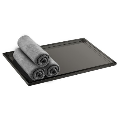 Δίσκος για Πετσέτες W30xD20xH1cm PVD Gun Metal Polished Sanco Hotel Amenities 00136-PVD-05PL