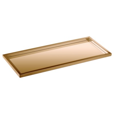 Δίσκος Πολλαπλών Χρήσεων W30xD13xH1cm PVD Warm Bronze Polished Sanco Hotel Amenities 00143-PVD-01PL