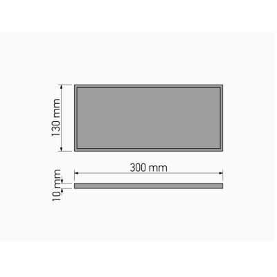 Δίσκος Πολλαπλών Χρήσεων W30xD13xH1cm Chrome Sanco Hotel Amenities 00143-A03