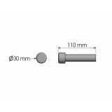 Επιτοίχιο Στοπ πόρτας D11xH3cm Chrome Sanco Bath Robe Hook & Door Stop 00251-A03