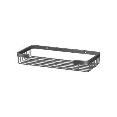 Σπογγοθήκη Ορθογώνια W22xD10.5xH3.5cm Graphite Dark Sanco Shower Baskets 00303-122