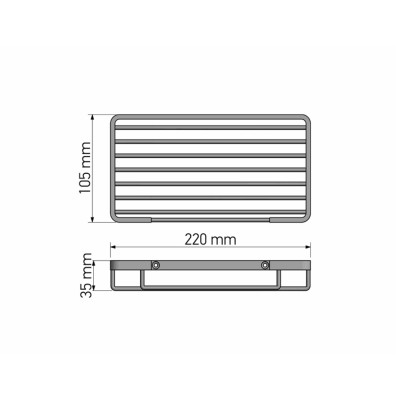 Σπογγοθήκη Ορθογώνια W22xD10.5xH3.5cm Chrome Sanco Shower Baskets 00303-A03