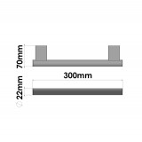 Λαβή Μπάνιου W30xD7xH2.2cm White Mat Sanco Grab-bars 00351-W30-M101