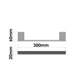 Λαβή Μπάνιου W30xD6xH2cm Chrome Sanco Grab-bars 00352-W30-A03