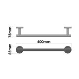 Λαβή Μπάνιου W40xD7.5xH5.5cm Wenge Grained Sanco Grab-bars 00353-W40-A75