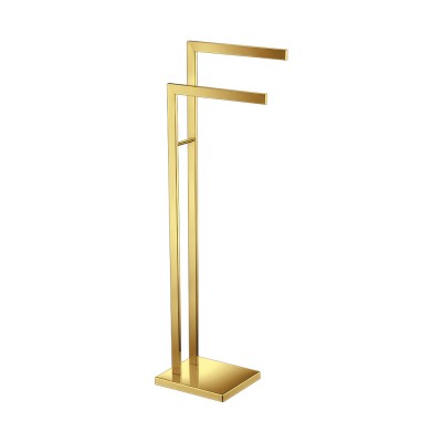 Πετσετοθήκη Επιδαπέδια Μπάνιου W30xD19xH92cm PVD Golden Brass Polished Sanco Towel Stands 00507-PVD-02PL