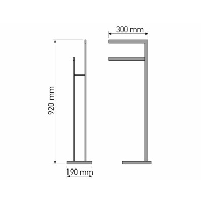Πετσετοθήκη Επιδαπέδια Μπάνιου W30xD19xH92cm Bronze Mat Sanco Towel Stands 00507-M25