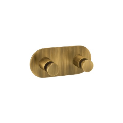 Άγκιστρο Διπλό Μπάνιου W11xD5xH5cm Bronze Mat Sanco Ergon 00646-M25