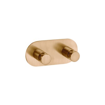 Άγκιστρο Διπλό Μπάνιου W11xD5xH5cm PVD Warm Bronze Brushed Sanco Ergon 00646-PVD-01BR