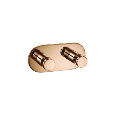 Άγκιστρο Διπλό Μπάνιου W11xD5xH5cm PVD Warm Bronze Polished Sanco Ergon 00646-PVD-01PL