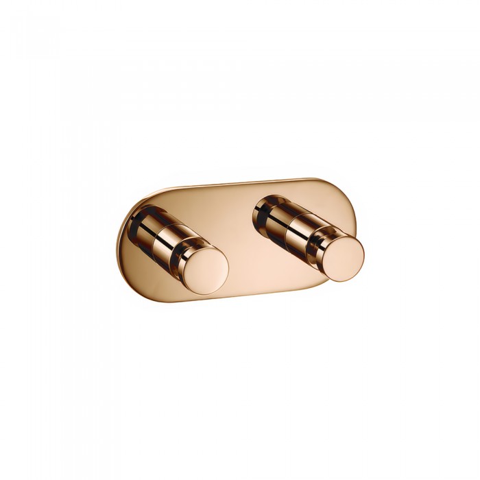 Άγκιστρο Διπλό Μπάνιου W11xD5xH5cm PVD Warm Bronze Polished Sanco Ergon 00646-PVD-01PL