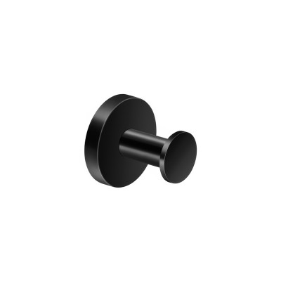 Άγκιστρο Μονό Μπάνιου W5.5xD5xH5.5cm Black Mat Sanco Gaea 00650-M116