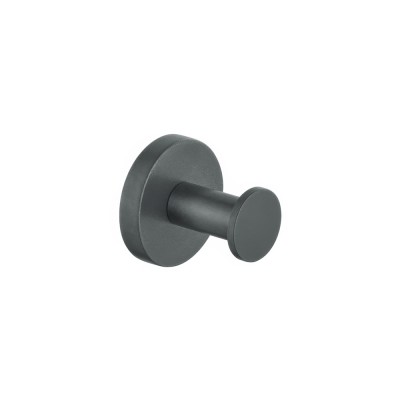 Άγκιστρο Μονό Μπάνιου W5.5xD5xH5.5cm Anthracite Grained Sanco Gaea 00650-M118