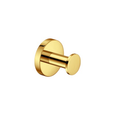 Άγκιστρο Μονό Μπάνιου W5.5xD5xH5.5cm PVD Golden Brass Polished Sanco Gaea 00650-PVD-02PL