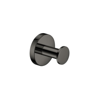 Άγκιστρο Μονό Μπάνιου W5.5xD5xH5.5cm PVD Gun Metal Polished Sanco Gaea 00650-PVD-05PL