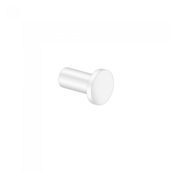 Άγκιστρο Μονό Ø3xD4cm White Mat Sanco Bath Robe Hook & Door Stop 00671-M101