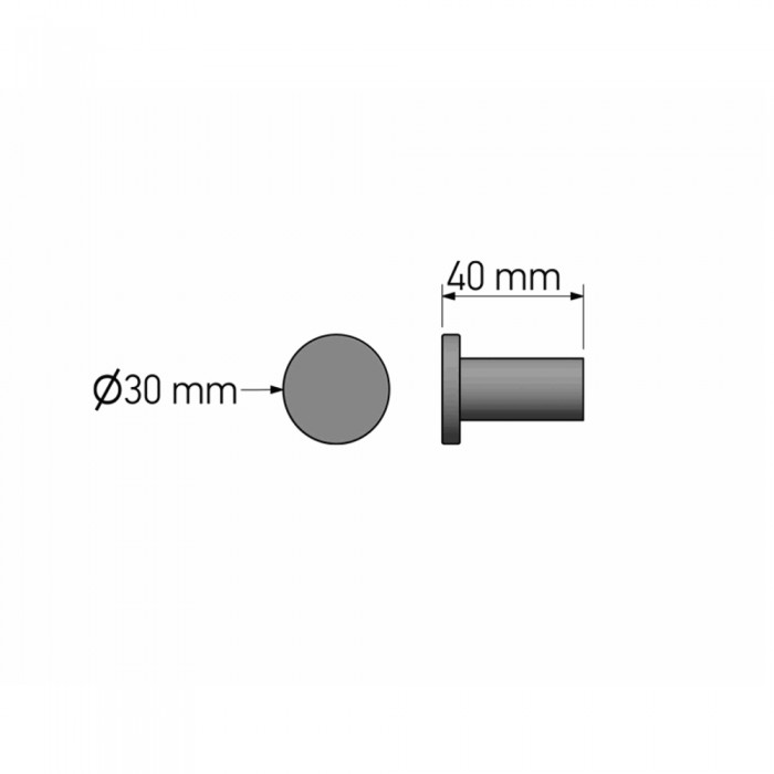 Άγκιστρο Μονό Ø3xD4cm White Mat Sanco Bath Robe Hook & Door Stop 00671-M101