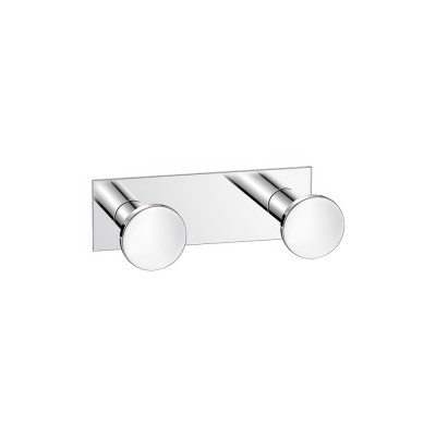 Άγκιστρο Διπλό Μπάνιου W8.5xD3.5xH3.5cm Chrome Sanco Bath Robe Hook & Door Stop 00682-A03