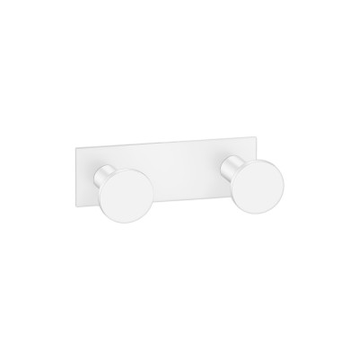 Άγκιστρο Διπλό Μπάνιου W8.5xD3.5xH3.5cm White Mat Sanco Bath Robe Hook & Door Stop 00682-M101